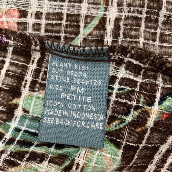 Koret Petite Brown Floral Blazer Jacket Sz PM Petite - Picture 7 of 12